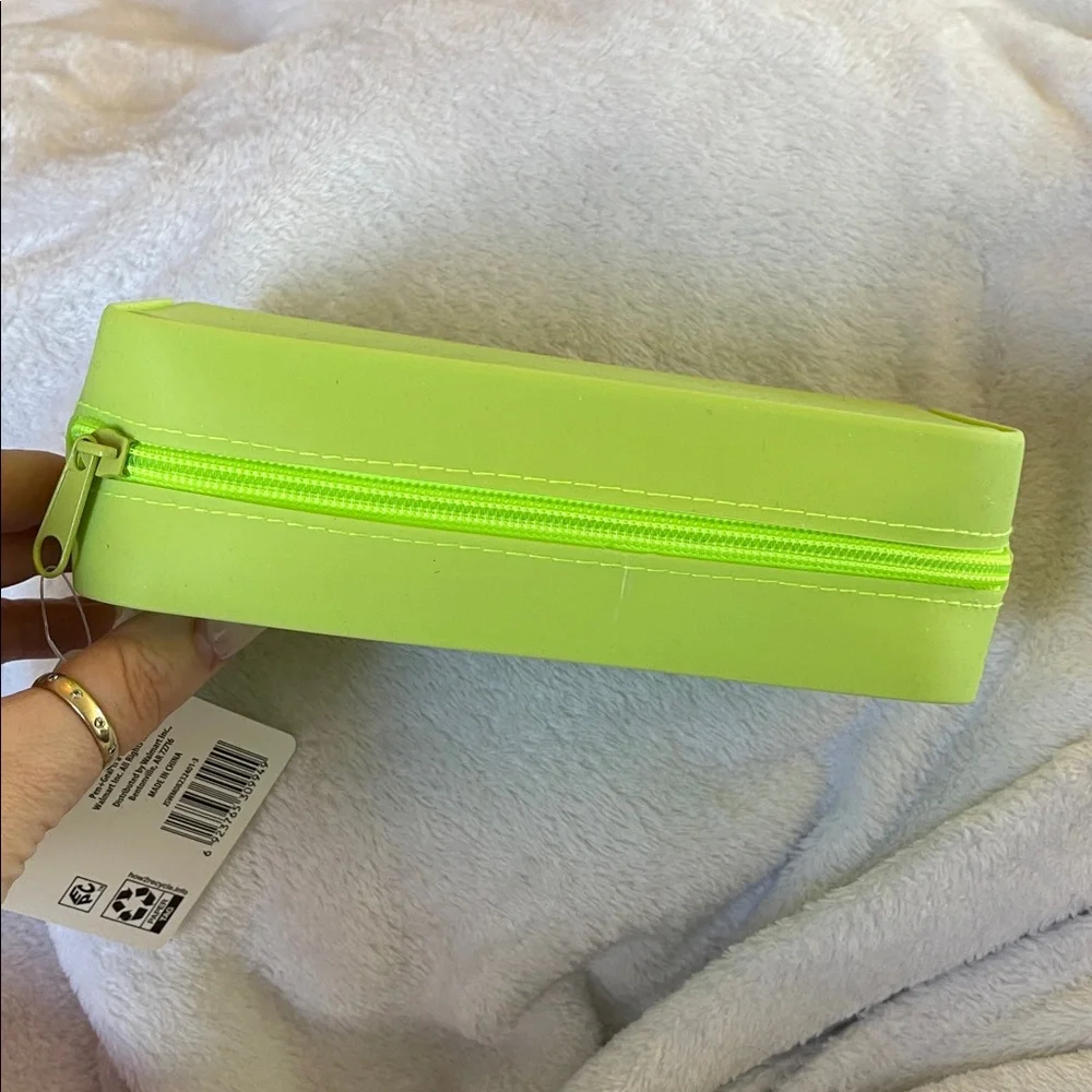Purple or green silicone Pencil Pouch holds croc jibbetz shoe charms nwt